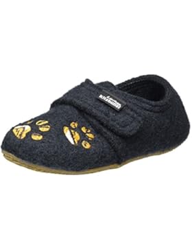 Living Kitzbühel Jungen Klettmodell Tiger mit Brille Diego Hausschuhe