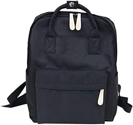 Vovotrade Backpack,Women Girls Fashion Canvas Bag Large Capacity Backpack Zipper Shoulder Bag Patchwork School Bag Travel Tote