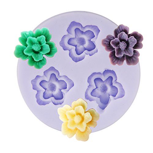 3-fach Blumen SILIKON AUSSTECHER Ausstechform f�r Marzipan Fondant Tortendeko Seife Form - 2