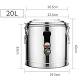 MLXG Usages Multiples Versatilité Seau de Thermos, Double paroi Grande capacité Seau à Glace, Isolation Base antidérapante Seau à Glace, Facile à Nettoyer-Pas de Robinet 20L