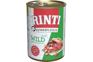 GENERISCH RINTI-Kennerfleisch Hundefutter 400g | alle Sorten u. freie Mengenwahl | Nassfutter | getreidefrei (Wild)