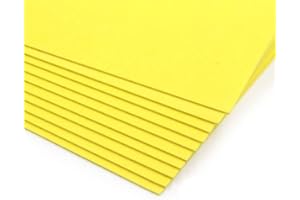Uhat Pack 10 A4 Foam Craft Sheets EVA Sponge Paper 2mm for Children DIY Crafts Decorations (Yellow)