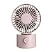 Produktbild bloatboy Mini Schreibtischlüfter, USB Geräuschloser Lüfter Kopfschüttelnd Ventilator mit Doppelten Lüfterflügeln für Office Desktop, Tourismus, Camping (kaffee rosa)
