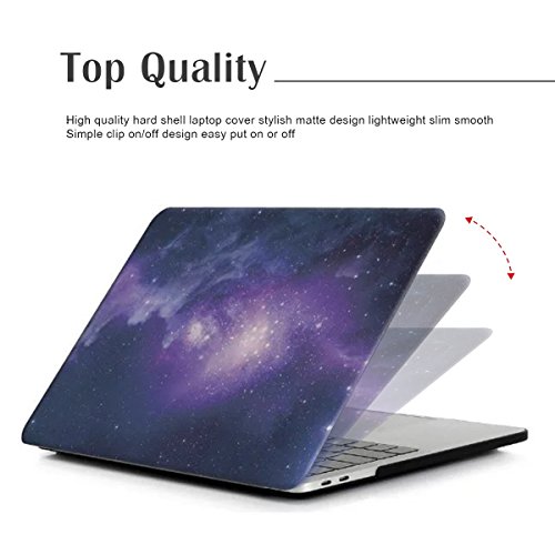 MacBook 13.3″ Pro Colorful Matte Starry Sky Case Ultra Slim Plastic Hard Case Laptop Silky Smooth Nebula Folio Cover With Keyboard Cover 13.3 inch(A1706/A1708) Perfectly Protective Soft Touch Shell - 6