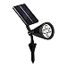 Produktbild OxyLED E03 Solar Gartenlampe Weg Spot Leuchte LED Scheinwerfer Wasserdicht 180° Einstellbar mit Erdspieß für Garten, Outdoor, Hof, Außenbereich