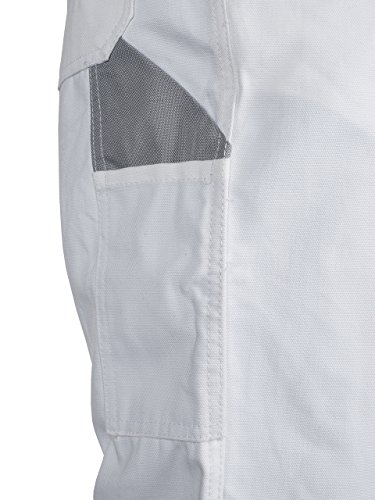 TMG® – Herren Latzhose für Maler/Lackierer – strapazierfähig – Weiß - 3