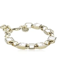 Dyrberg/Kern - Brazalete de bañado en oro con cristal swarovski