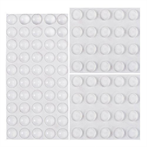 Preisvergleich Produktbild BESTOMZ Transparent Rubber Fuß Klebstoff Stoßstange Pad Selbstklebend Stoßstange Stimme Dämpfung Türstoßstangen, Zylindrisch, Halbförmig, 90 Stück
