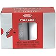 Bambalio BLR-WP(Box) White Price Label Roll with Red Border Line Set Compatible with All Single Line Labeling Machines (Pack of 10)