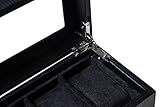 CAIBANA Uhrenbox – kostenlose & edle Geschenkbox – Luxury Carbon Optik Design Uhrenkasten für 6 Uhren aus hochwertigstem Material – Uhrenbox herren Uhren Aufbewahrungsbox - 4