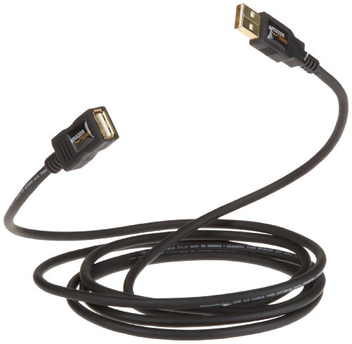 AmazonBasics 1IGG USB 2 0-Verl  ngerungskabel A-Stecker auf A-Buchse  2 m Schwarz