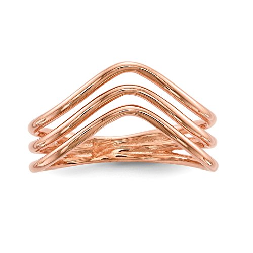 925 Sterling Silver Rose Tone 3 Wedding Ring Band Fine Jewelry For Women Gift Set