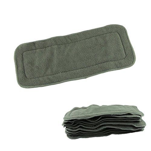 Oyedens 10pcs 4layers Bamboo Charcoal Inserts Cloth diaper For Baby Diaper Washable