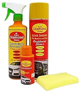 Euro Diamond Shine Medium Car Care Kit (Pack of 4)