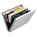 Produktbild Magicmoon Ultra Thin Aluminiummetall Wallets - RFID-Blocking-Kreditkarte -Mappen-Halter für Männer & Frauen - Die besten Karten-Schutz mit 6 PVC Slots und Edelstahl Latch