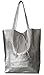 Produktbild Sa Lucca echt Ledertasche Schultertasche Shopper Damentasche Handtasche SILBER