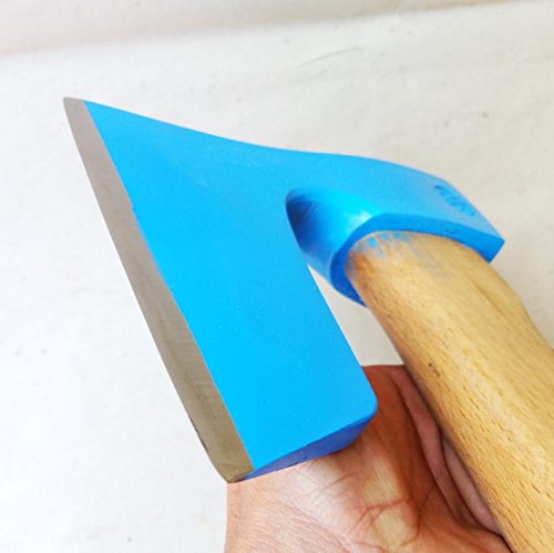 Ascia pesante in acciaio barbuto AXeking con impugnatura ergonomica curva