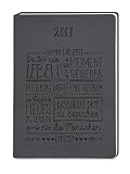 Timer Schwarz 2017: Terminplaner in Lederoptik