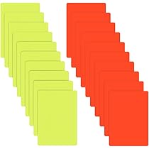 Scheidsrechter set met rode - gele kaarten set - voetbal Scheidsrechter set met rode - gele kaarten set - voetbal