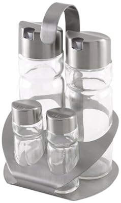 Monix Sabor Huilier-vinaigrier en Acier Inoxydable et Verre 4 pièces