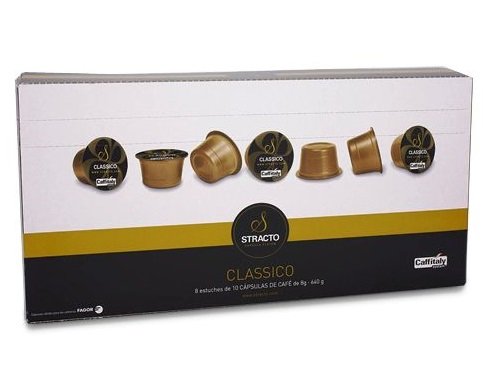 Stracto - Cápsulas de Café -  Tray Box Classico - Estuche 80 Unidades