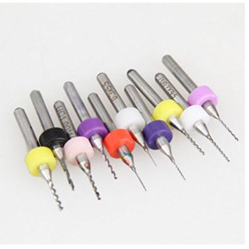 SMO Hartmetall- PCB Carbide Fräser Dremel Schmuck CNC-Stich- Bohrer -Set HQ 10x 0,3 mm – 1,2 mm - 4