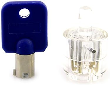 Borisen Transparent Locksmith Training Tool Lock Pick Practice 7Pins Clear Tubular Designed Lock