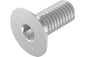 Vis à tête fraisée SECCARO M6 x 14 mm, acier inoxydable V2A VA A2, DIN 7991 / ISO 10642, à six pans creux, 20 pièces