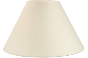 Traditional 8" Cream Cotton Coolie Lampshade Suitable for Table Lamp or Pendant by Happy Homewares