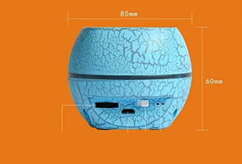 YMXJB Bunte LED Mini Bluetooth Lautsprecher HiFi Portable Stereo-Funklautsprecher mit visuellen Modi und eingebaute Mikrofon UnterstÃ¼tzung Freisprech Funktion, unterstÃ¼tzt USB-TF-Karte , blue
