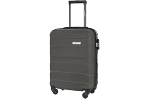 BARRENS Valigia Bagaglio a Mano 55x40x20 - Trolley Cabina Rigido in ABS - 4 Ruote 360° - Piccola Valige Cabin Size 34 L (Grafite)