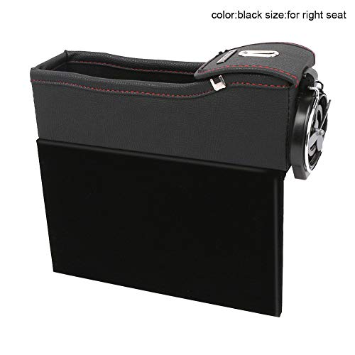 eamqrkt Car Seat Pocket Multifunctional Box Organizer Leak-Proof Storage Bag with Drinks Holder,Black