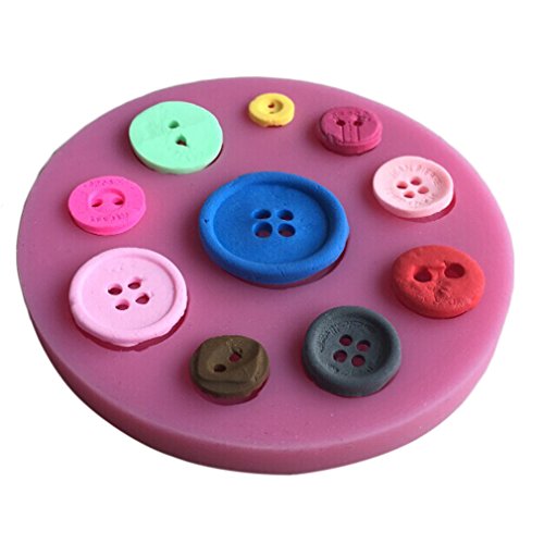 LYNCH Knopf-Form-DIY 3D-Fondant-Kuchen-Form-Backen-Werkzeuge für Hochzeitsdekoration,Rosa - 5
