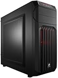 Corsair Carbide Series SPEC-01 PC-Gehäuse (Seitenfenster, Mid-Tower ATX, mit rot LED Lüfter) schwarz
