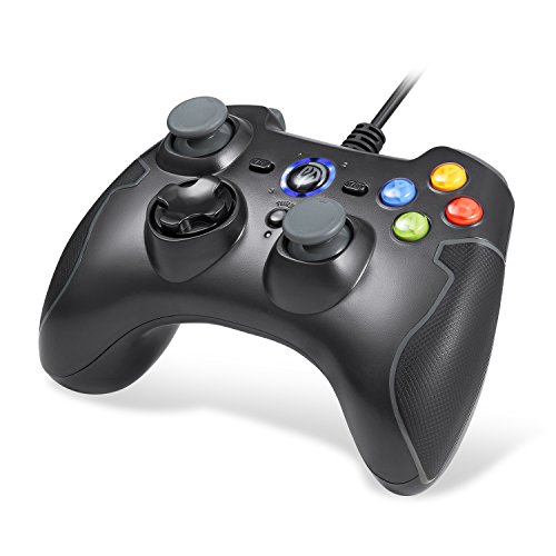 EasySMX Mando para PC  PS3 Gamepad Al  mbrico  Joystick con los Botones de Doble-Vibraci  n Turbo y Trigger Compatible con Windows Android  PS3  TV Box  Gris 