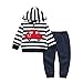 Oissie Baby Boy Stripe Hoody with Pants 3T Navy