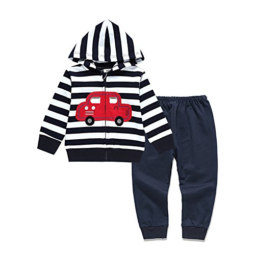 Oissie Baby Boy Stripe Hoody with Pants 3T Navy
