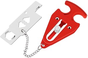 Wondsea Verrou de porte portable pour la maison,Serrure de porte portable,door lock,verrouillage de voyage,Parfait pour les voyages, l'hôtel, la maison, l'appartement, l'université, etc