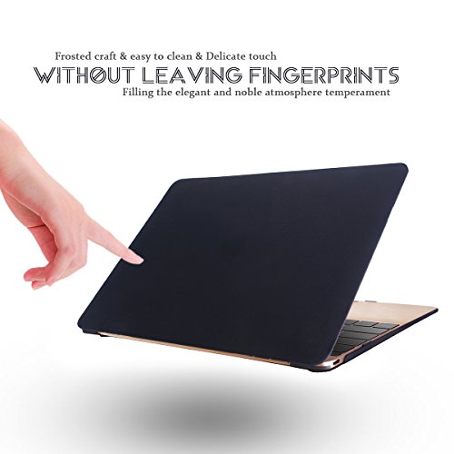 Macbook Hülle, dizauL ®Elegantes und leichtes Cover Ultra Dünn Schutz Hülle Case Cover Schutzabdeckung Hardcase Notebook Hülle Hartschale Etui für 2015 Apple NEW MACBOOK 12 “ in schwarz - 3