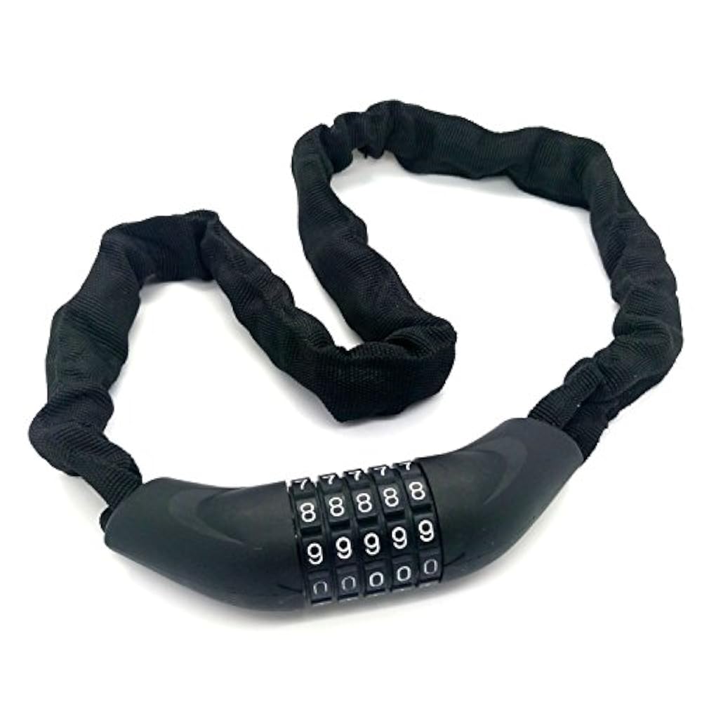 Fahrradschloss 5mm x 95cm Kettenschloss Zahlenschloss Sicherheitsschloss Schloss