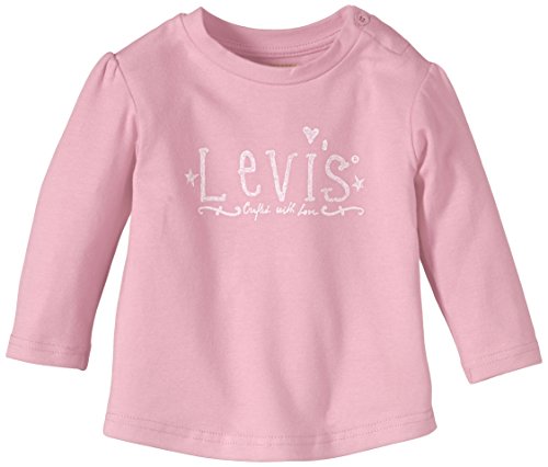Levi's Baby Girls' Crafted With Love Long Sleeve T-Shirt, Old Pink, 12 months