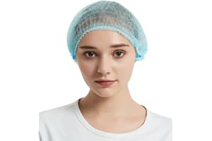 ADHOC SPORT 100 Gorros Desechables, cofia, redecilla para el Pelo, un Solo Uso. para estética, Limpieza, Cocina, Uso Sanitario, Veterinario, Dentista, Enfermera, quirofano