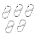 Produktbild 5pcs Mini S-shape Keychain Keyring Carabiner Locking Clips - Silver Grey by Generic