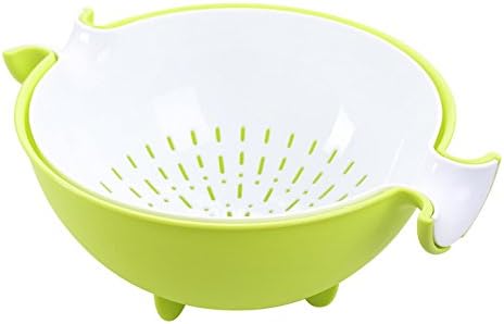 Upgraded with a removable of versatility Double layer fruit drain vegettable basket round plastic drain basket kitchen dish basket basin and water filter basket.