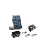  PuntoEnergia Italia - Kit Solar Votivo 20W Placa fotovoltaico Batería 12Ah 12V Controlador de carga - KV-20-B12
