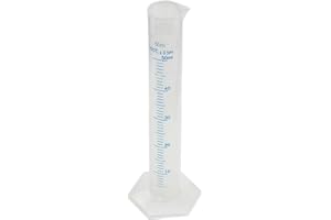 U-K Tube de Mesure en Plastique Liquide gradué Tube à essai de Mesure Cylindre Tasse à mesurer pour Utilisation en Laboratoire 1 pièces 50 ML TransparentUtile traité