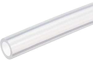 sourcing map Tubo de silicona de 6 mm de diámetro interior x 10 mm de diámetro exterior de 1 m, tubo flexible de goma de silicona para transferencia de bomba transparente