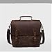 Produktbild WYFDM Vintage Mad Horse Leder Einzel Schultertasche Herrentasche Öl Wachs-Leinwand mit Tasche Spiegelreflexkamera Satchel Tasche