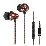 Kopfhörer,VicTora In-Ear Kopfhörer In-Ear Stereo Ohrhörer-leistungsstarken tiefen Bässen mit integriertem Mikrofon und 3.5mm Klinkenstecker kompatibel mit alle iPhone, Android Smartphones und MP3-Players such as iPhone,iPad,iPod,Sony,Samsung,LG,Huawei,HTC,Etc-Kaffee