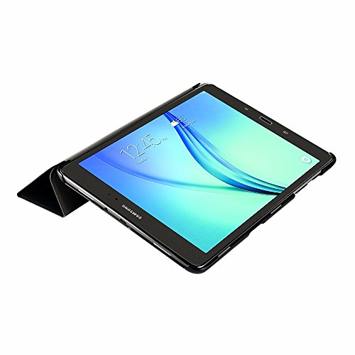 EasyAcc Ultra Slim Samsung Galaxy Tab A 9.7 T550 Hülle Case Tasche PU Leder zubehör hüllen für Samsung Galaxy Tab A 9.7 Smart Cover mit Auto Sleep Wake up / Standfunktion (Schwarz, Kunstleder, Ultra dünn) - 3